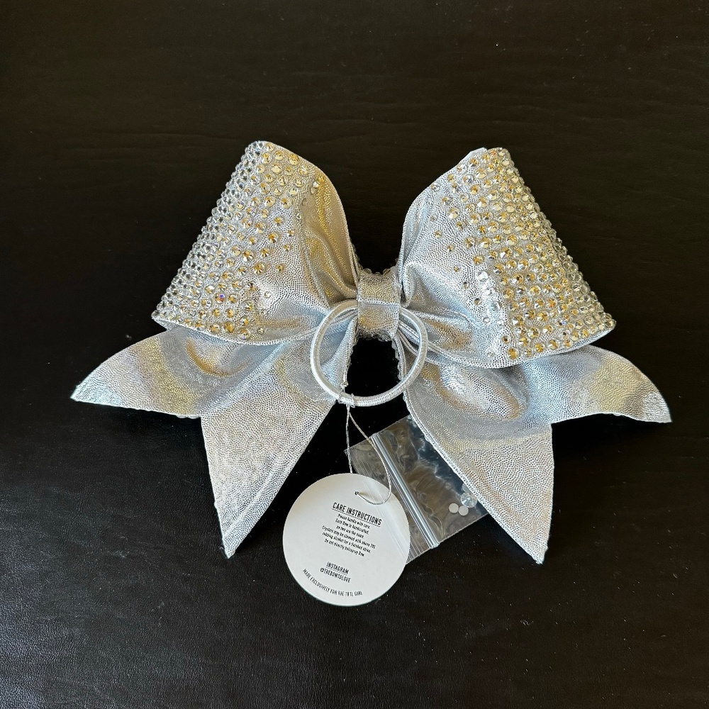 Custom Rhinestone Cheer/Dance Bow - Picture 2 of 4